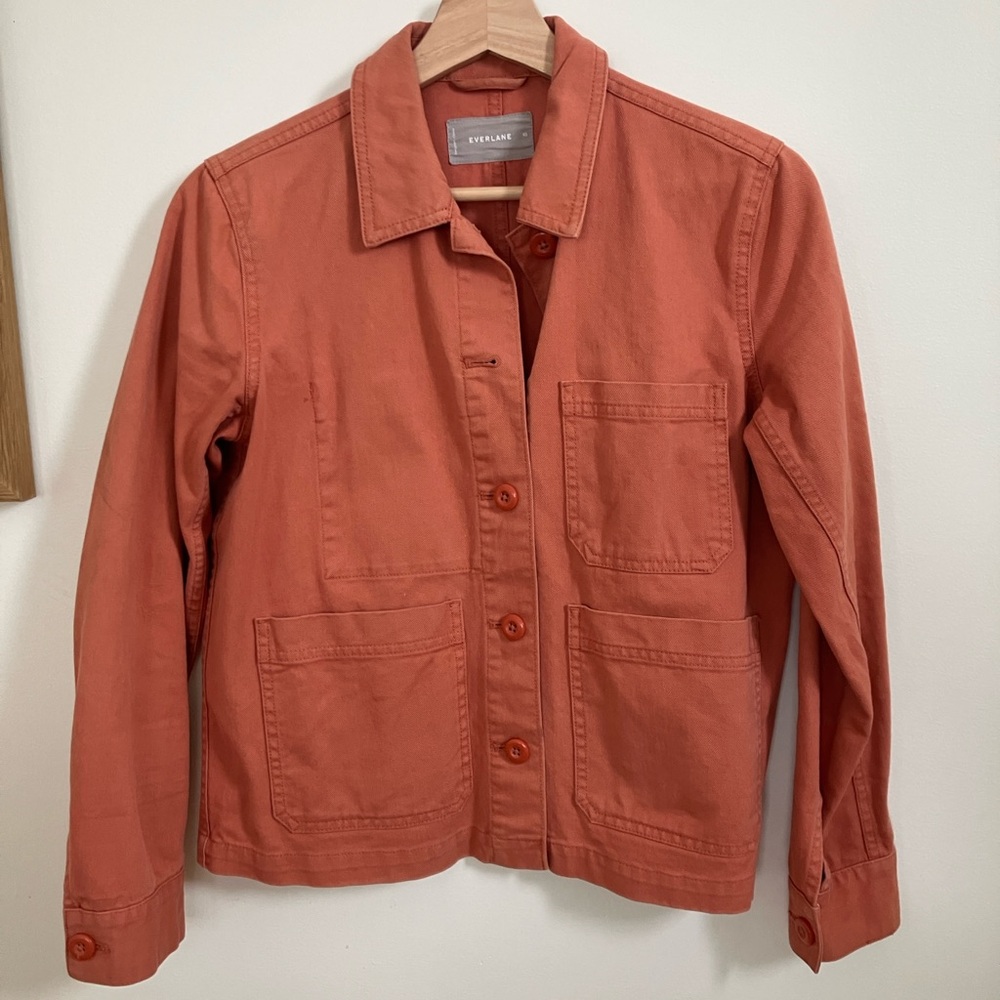 Everlane light coral chore jacket